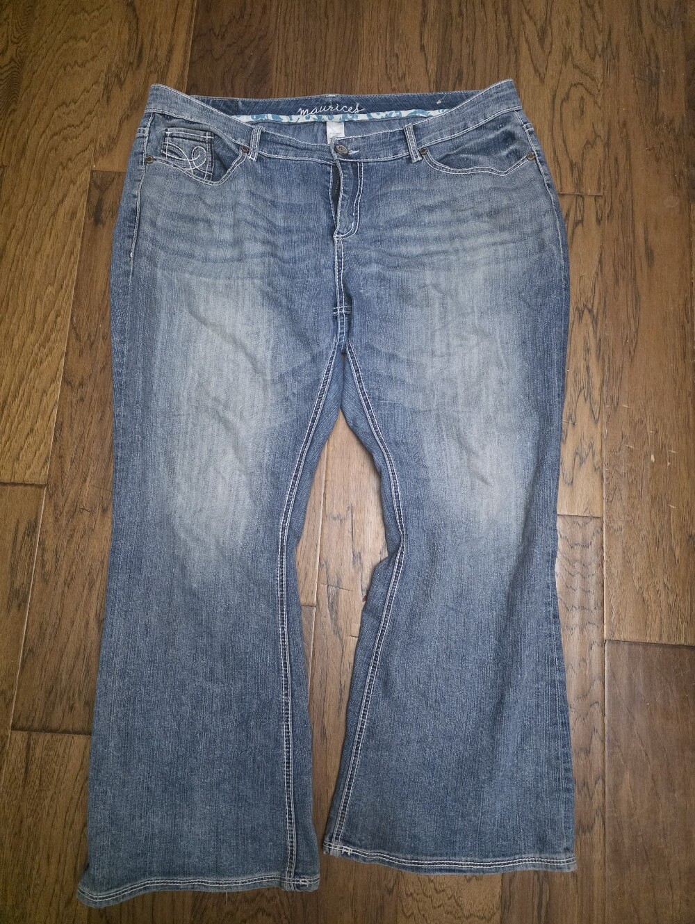 Maurices Women's Bootcut Jeans in Washed Blue 20 short
